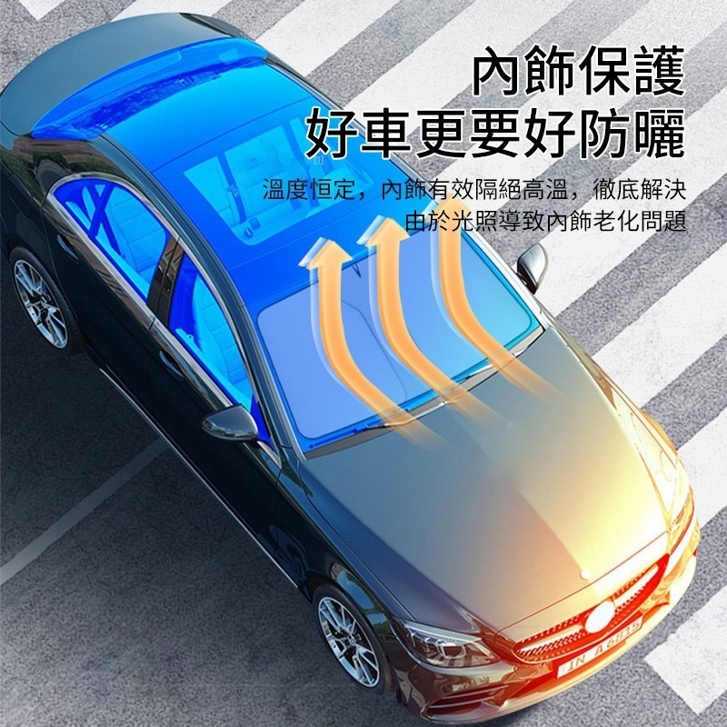 2023 新款 汽車遮陽簾 隔熱遮陽擋陞級 加厚防曬遮陽簾 通用汽車遮陽板 車載隔熱膜-細節圖6