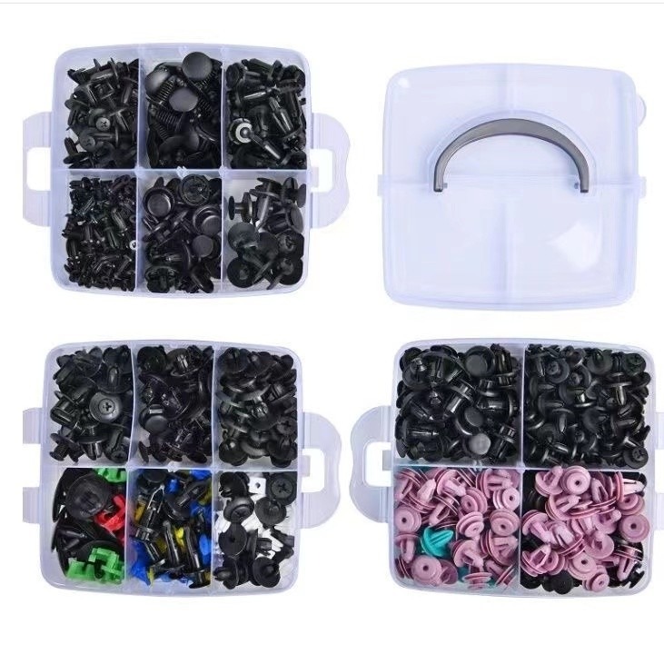 725Pcs汽車鈕扣螺絲 車用卡扣膠釘 內飾板扣 前後保險卡扣螺絲 內飾板塑膠扣 汽車固定夾 保險桿塑膠扣-細節圖7