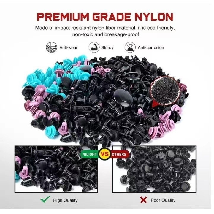 725Pcs汽車鈕扣螺絲 車用卡扣膠釘 內飾板扣 前後保險卡扣螺絲 內飾板塑膠扣 汽車固定夾 保險桿塑膠扣-細節圖8