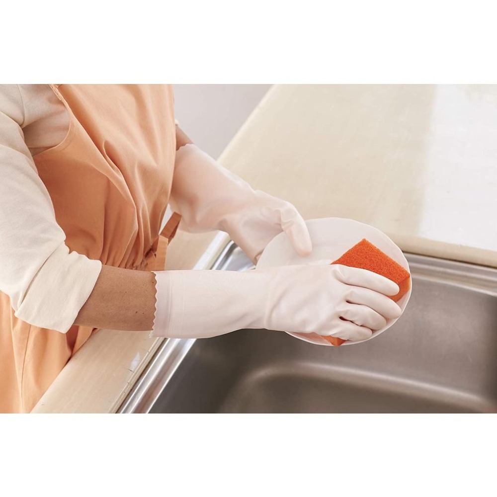 日本 SHOWA昭和 小禮堂 珠光乳膠家事手套 乳膠手套 防滑手套 清潔手套 加厚 指尖強化 阿志小舖-細節圖3