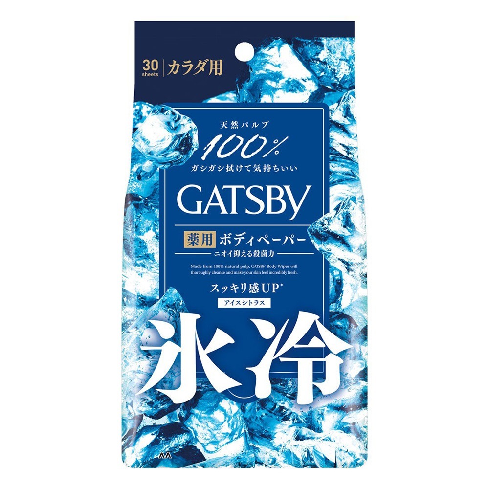 【限時購】日本 GATSBY 體用 涼感濕紙巾 30片-規格圖1