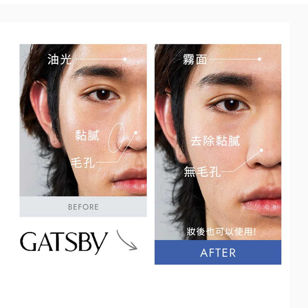 日本 GATSBY 強力吸油面紙 (紅色)  蜜粉式吸油面紙 (藍色) 75入-細節圖2