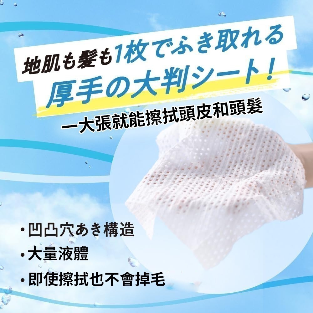 【限時購】花王Kao merit 乾洗髮濕紙巾 12枚 懶人必備  涼爽感 懶人必備 4包組-細節圖5