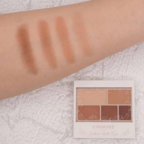 日本 CANMAKE 完美霧面眉影盤 眼影 臥蠶 眼線筆 05杏仁摩卡-細節圖4