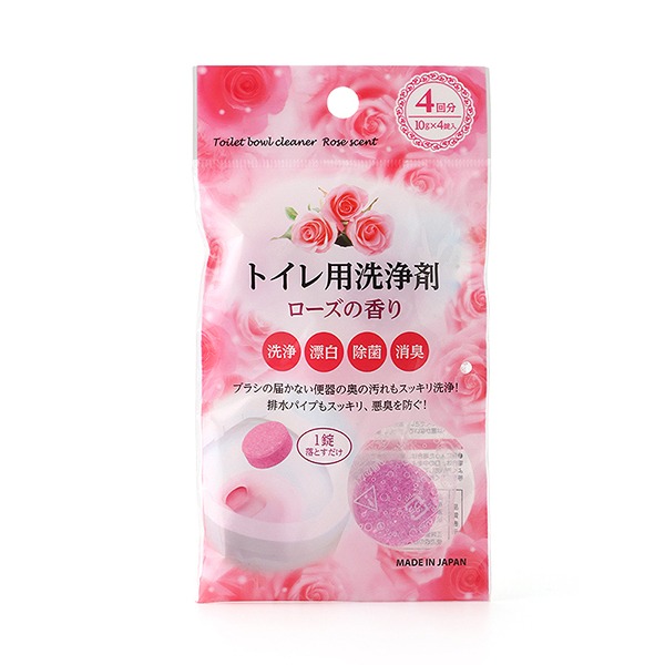 不動化學 馬桶洗淨錠-玫瑰香 (4入/袋)-規格圖1