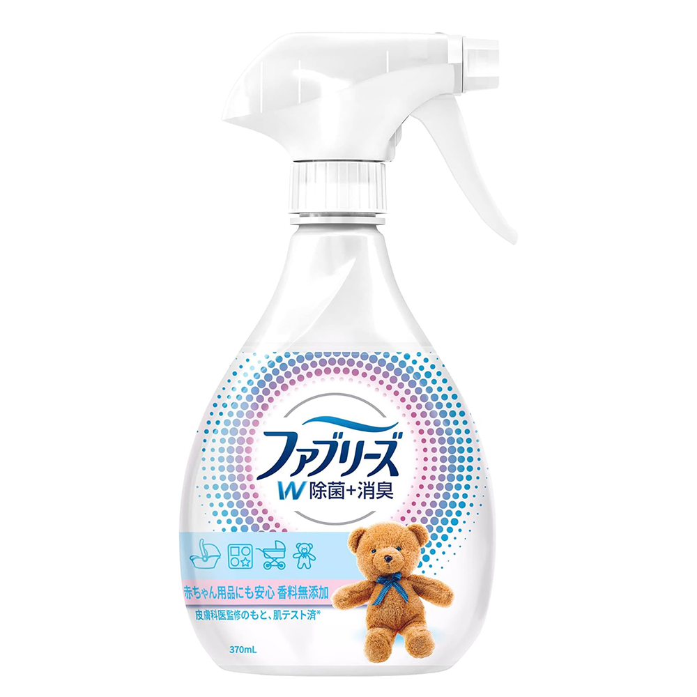 【限時購】P&G 風倍清 W除菌織物消臭噴霧 寶寶專用-無香料(白) 370ml-細節圖2