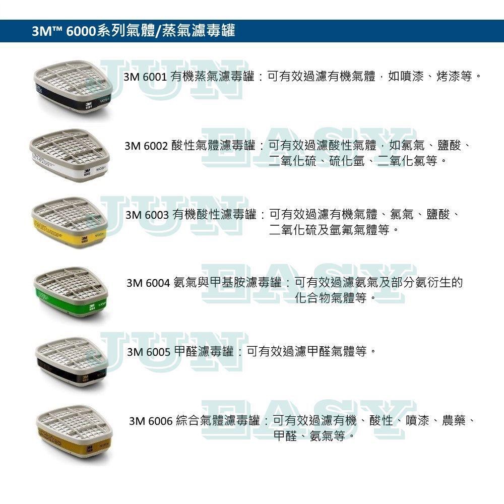 3M 6502QL快拆式防毒面具+3M 6005甲醛氣體濾罐+5N11濾棉+3M 501濾蓋 七件組 3M原廠正品-細節圖3