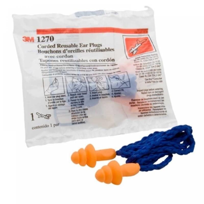 附發票 3M 1270帶線樹狀耳塞 游泳用 噪音 降噪24dB 100副/盒《JUN EASY》-細節圖2