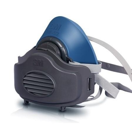 附發票 3M HF52矽膠防毒面具三件組 HF-52本體+3744有機氣體異味濾棉 +3700濾棉固定盒 一組-細節圖2