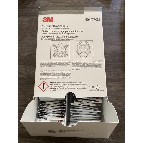 3M 504防毒面具擦拭濕巾 100片/盒-細節圖3