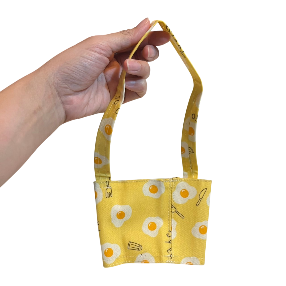 ❮全新❯ TAIPEI 台北手作 環保杯袋 飲料袋 手腕包 提袋 購物袋 單杯袋 單杯提袋 水壺袋 杯套 杯袋 杯帶-細節圖2