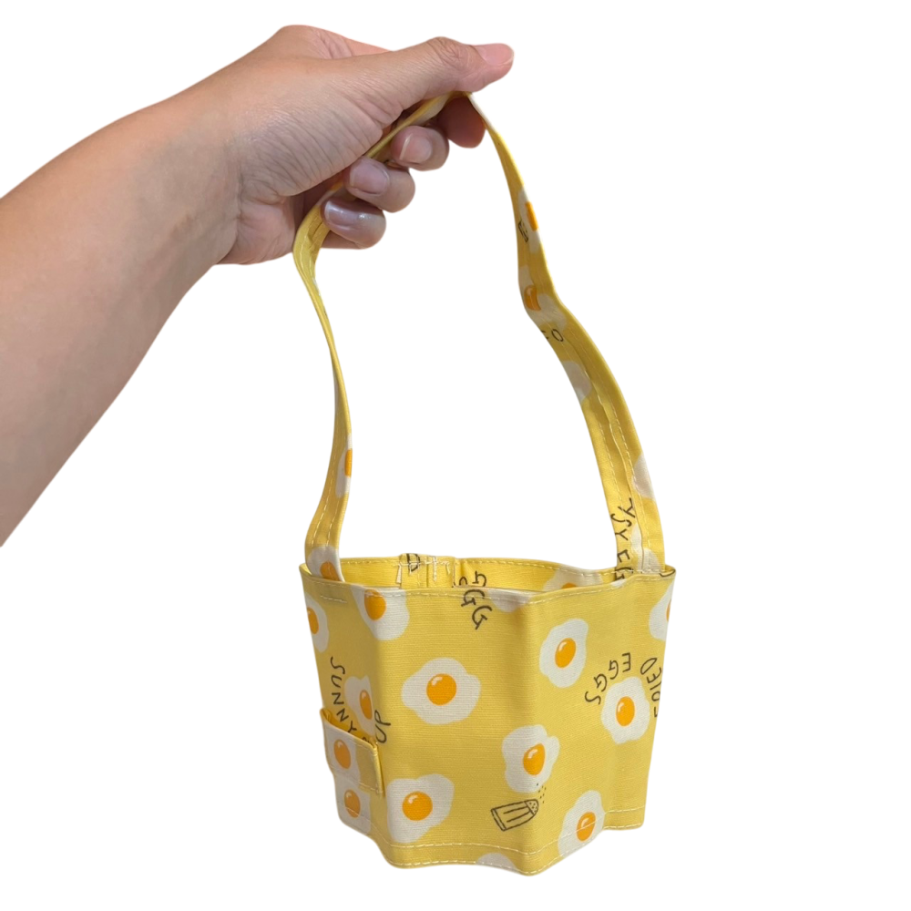 ❮全新❯ TAIPEI 台北手作 環保杯袋 飲料袋 手腕包 提袋 購物袋 單杯袋 單杯提袋 水壺袋 杯套 杯袋 杯帶-細節圖3