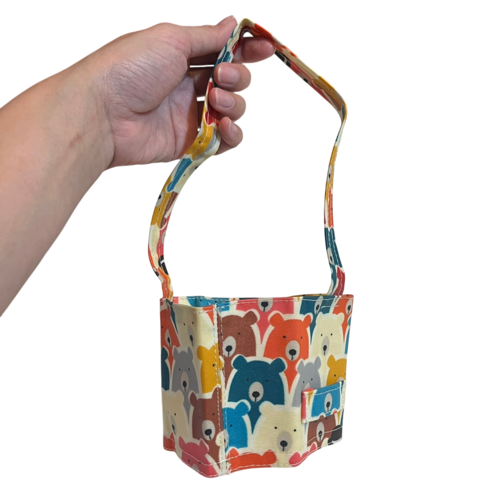 ❮全新❯ TAIPEI 台北手作 環保杯袋 飲料袋 手腕包 提袋 購物袋 單杯袋 單杯提袋 水壺袋 杯套 杯袋 杯帶-細節圖4