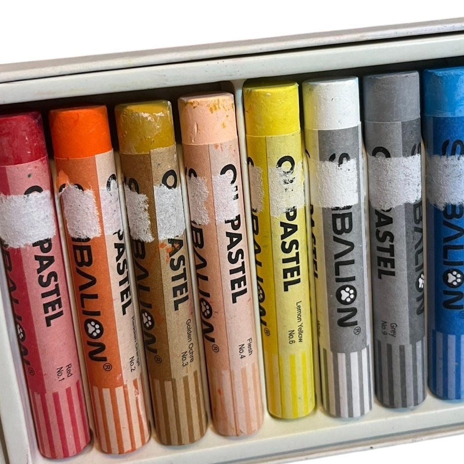 ❮二手❯ SIMBALION 雄獅 12色 COLORS  OIL PASTELS  粉蠟筆  大支 蠟筆 粉彩筆 美術-細節圖3