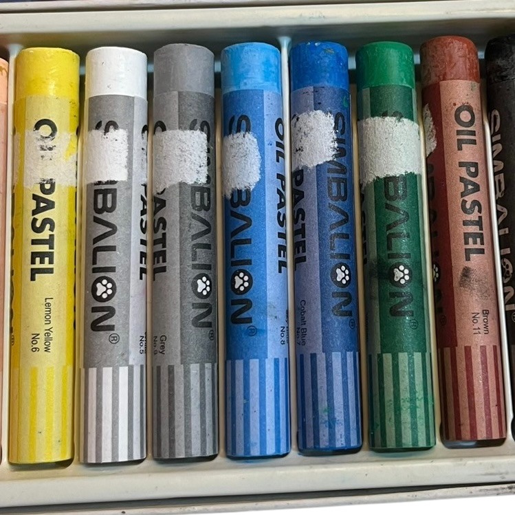 ❮二手❯ SIMBALION 雄獅 12色 COLORS  OIL PASTELS  粉蠟筆  大支 蠟筆 粉彩筆 美術-細節圖4