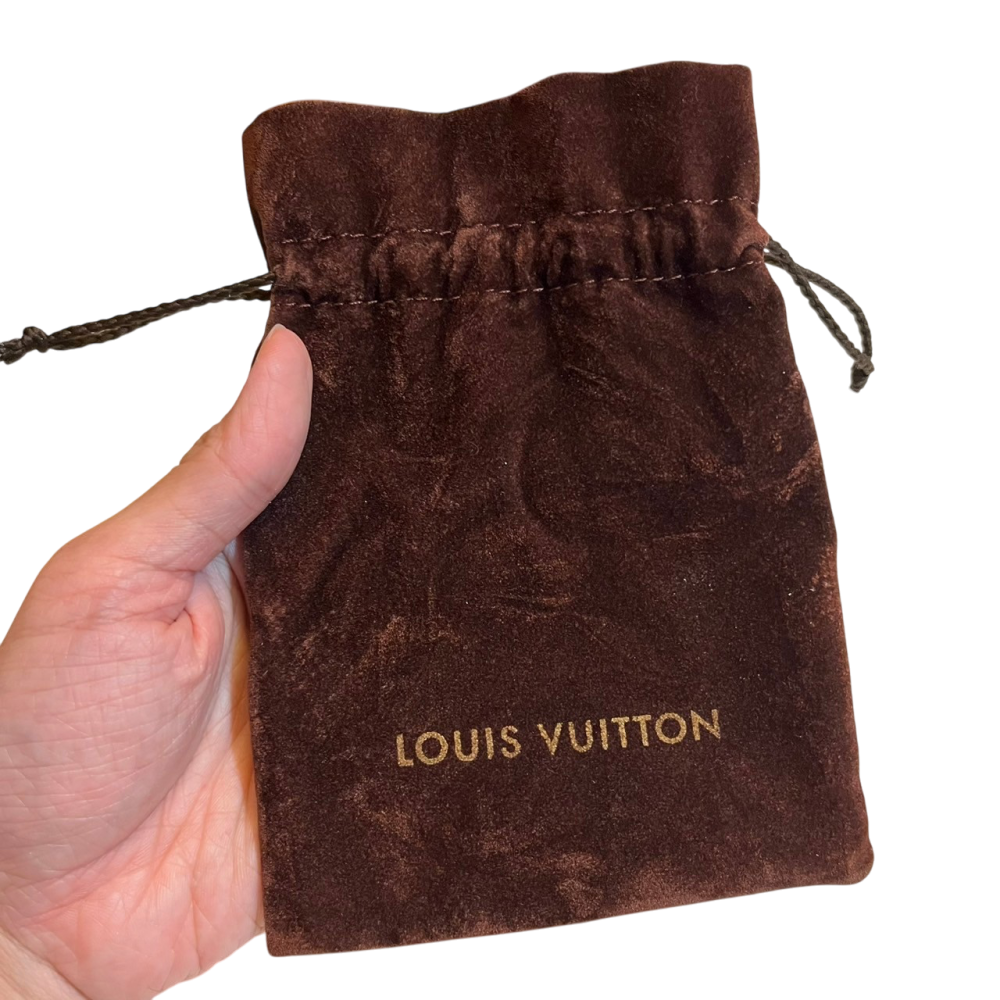 ❮二手❯ 法國 LOUIS VUITTON 路易威登 防塵收納袋 吊墜項鏈戒指專用收納袋 禮品袋 束帶 精品原廠收納袋-細節圖2