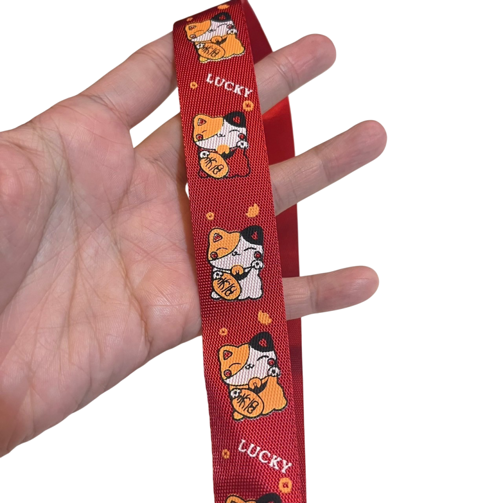 ❮全新❯ 日本 lucky 招財貓手機掛繩 長繩 手機掛脖掛繩 掛脖繩 手機 通用 掛繩 門禁卡 背帶 手機掛繩 脖子-細節圖2