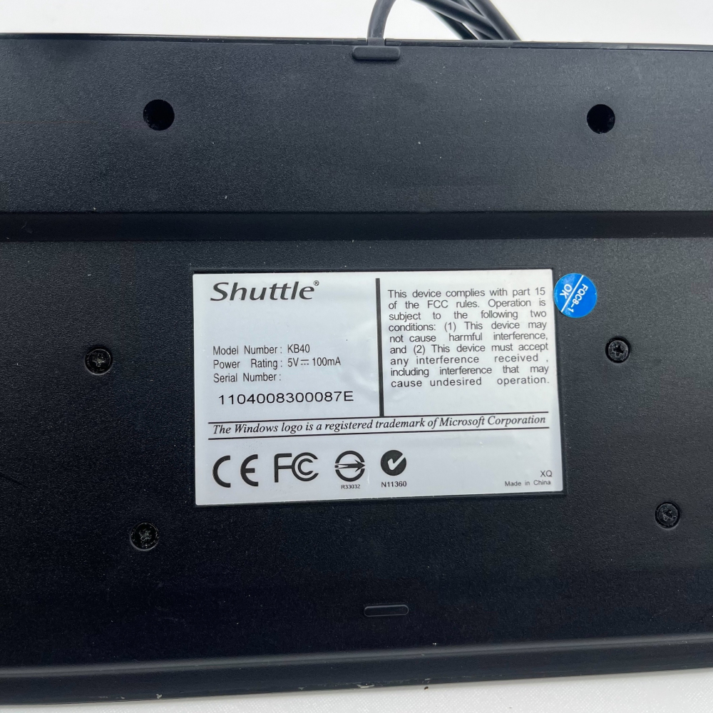 ❮二手❯ Shuttle 浩鑫 KB40 鍵盤 黑色 巧克力型按鍵 USB連接介面 有線鍵盤 鍵盤 滑鼠 桌機 筆電-細節圖8
