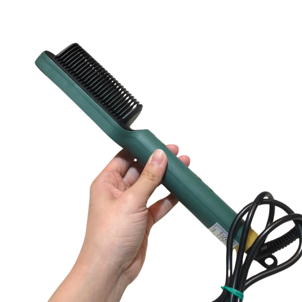 [二手.免運] 電熱直髮梳 造型梳 電熱梳 直髮器 梳子 直髮 拉直 捲髮梳 直髮梳子 爆款直髮梳 直捲兩用-細節圖3