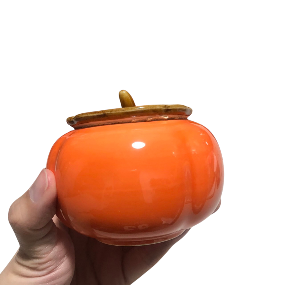 ❮全新❯ Persimmon 心想柿成 陶瓷柿子 茶葉罐 柿柿如意 茶具 柿柿如意 180ml 茶葉 罐子 茶罐子-細節圖2