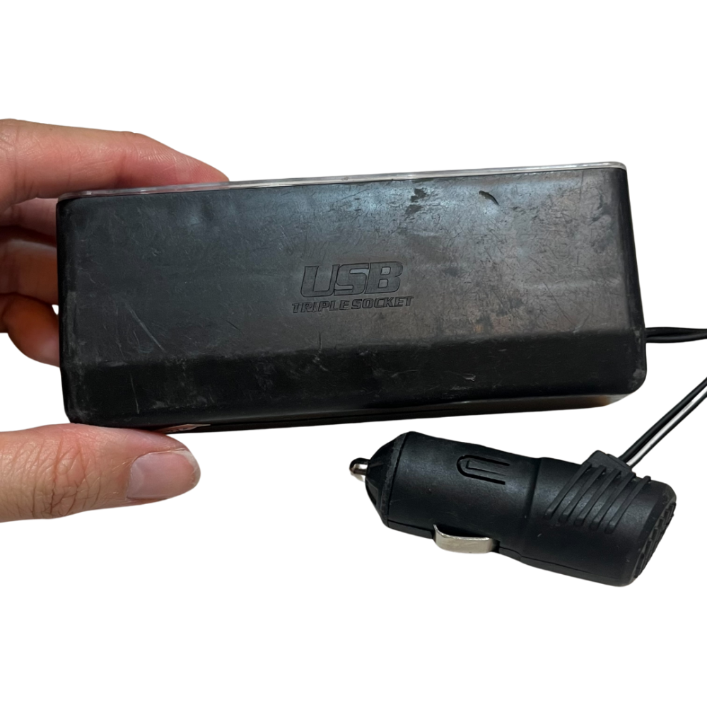 ❮二手❯ WirePRO 汽車電源擴充座 USB充槽+3孔擴充槽 車充 USB點菸器電源擴充 充電線 充電器 汽車專用-細節圖3