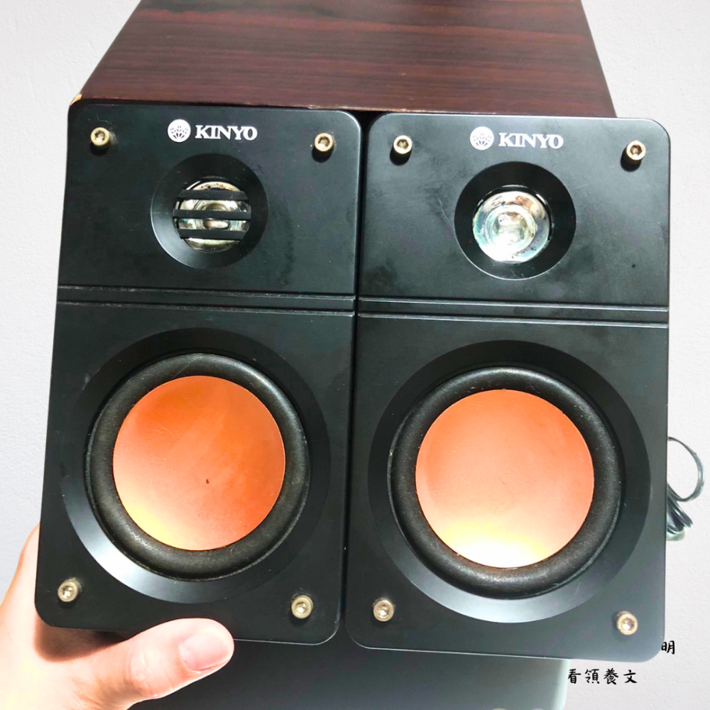 ❮二手❯ KlNYO KY-950 重低音 2.1 聲道 立體擴大音箱 三件式 木質音箱 衛星喇叭 書架音響 桌機喇叭-細節圖7