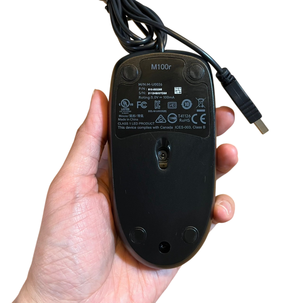 ❮二手❯ 瑞士 Logitech 羅技 M100r M100 USB 光學滑鼠 1000dpi 高解析 滑鼠 鍵盤 鍵鼠-細節圖7