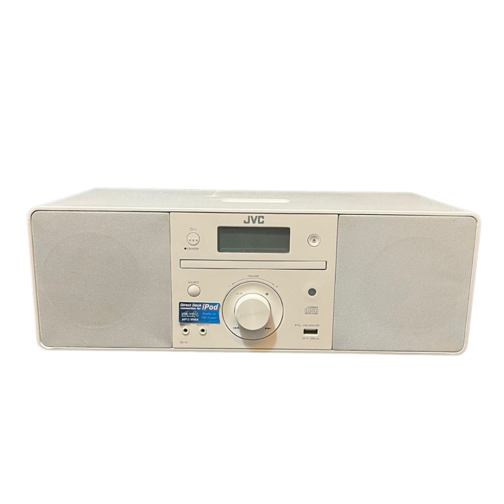 ❮二手❯ JVC 音響 RD-N1W CD/ipod/radio 床頭音響 iPOD CD USB-MP3 FM 白-細節圖9