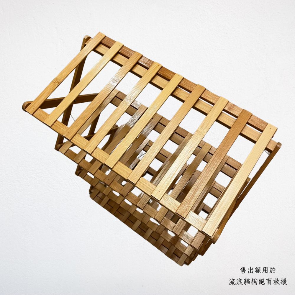 ❮二手❯ Chill Outdoor 免安裝 竹製折疊 4層置物架 竹製置物架 收納架 五層架 收納層架 露營-細節圖3