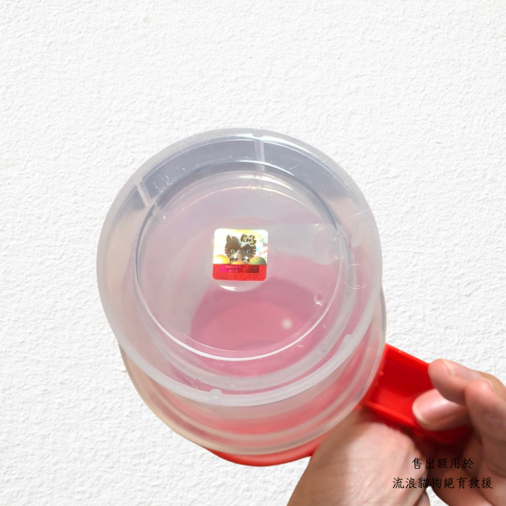 ❮二手❯ 日本 Hello Kitty 凱蒂貓 PP透明把手吸管杯 900ml 環保杯 水壺 運動水壺-細節圖7
