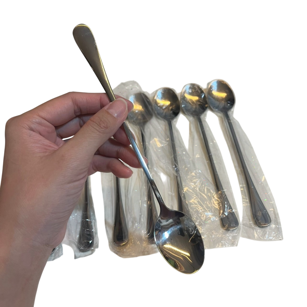 ❮全新❯ 美國 GREEGREEN 經典不鏽鋼咖啡匙 湯匙 8入組 國泰航空 亞洲航空 中華航空 專用湯匙 湯匙-細節圖3
