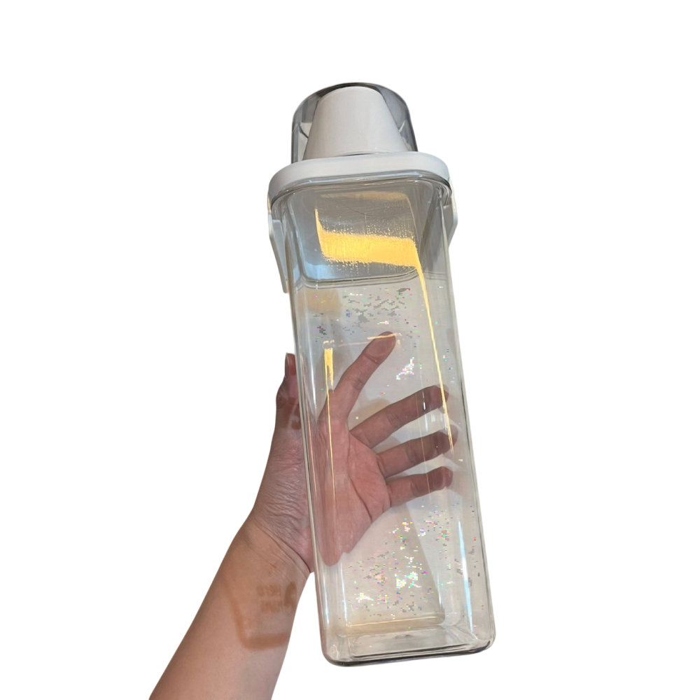 ❮二手❯ HeroMama 飼料保鮮桶 2.3L 五穀雜糧透明分裝罐分隔儲存罐 大容量儲物罐 防蟲防潮保鮮 密封罐-細節圖2