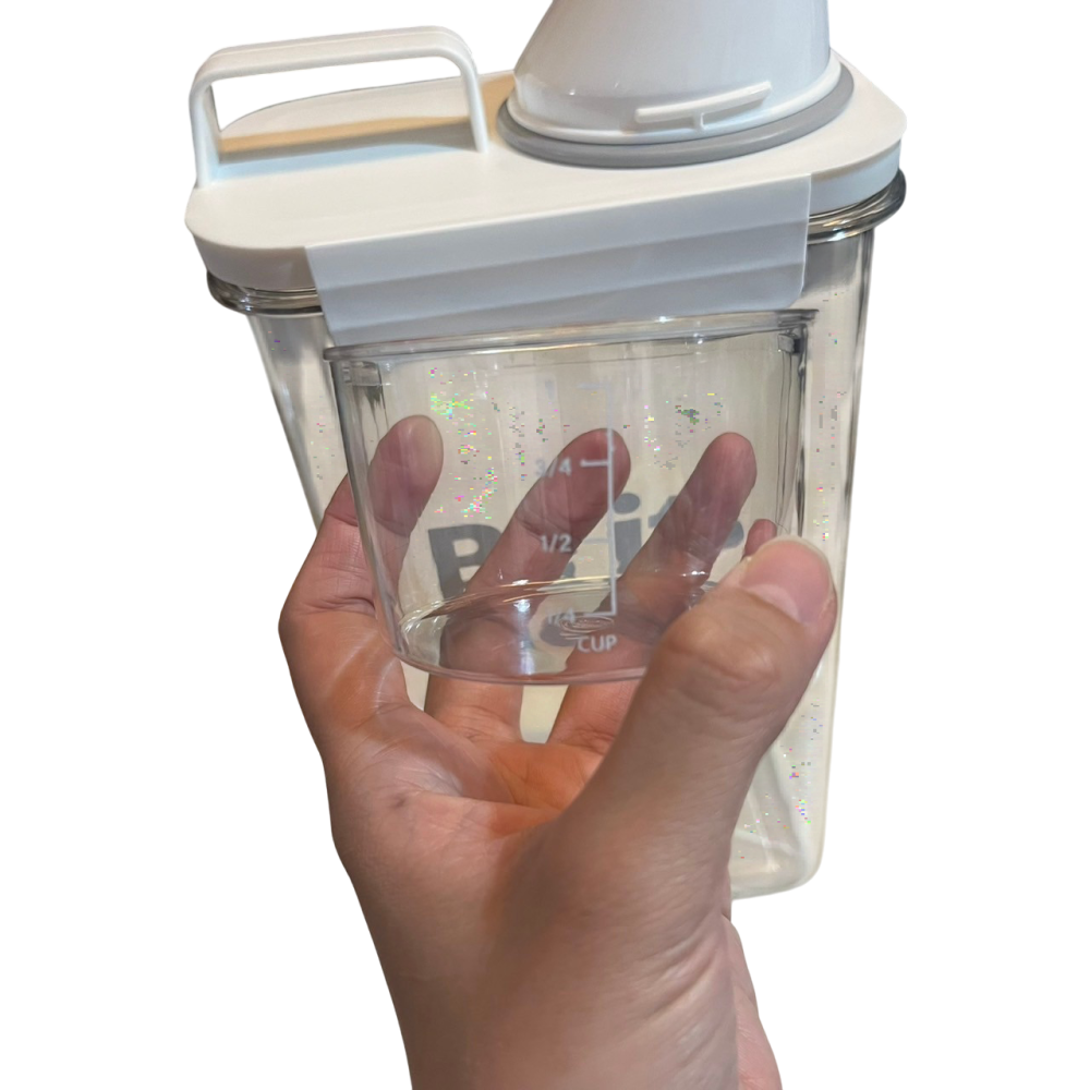 ❮二手❯ HeroMama 飼料保鮮桶 2.3L 五穀雜糧透明分裝罐分隔儲存罐 大容量儲物罐 防蟲防潮保鮮 密封罐-細節圖6