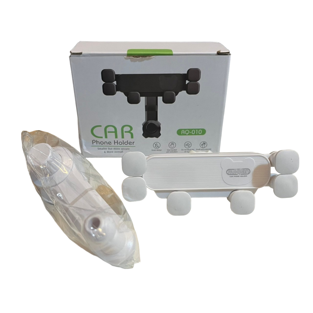 ❮全新❯ Ruiqian 穩固防抖 不擋風口 不擋視線 重力感應汽車手機支架 車載導航支架 出風口掛鉤式固定-細節圖2