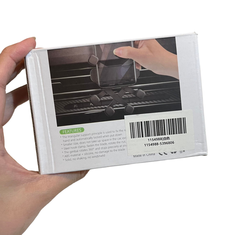 ❮全新❯ Ruiqian 穩固防抖 不擋風口 不擋視線 重力感應汽車手機支架 車載導航支架 出風口掛鉤式固定-細節圖3