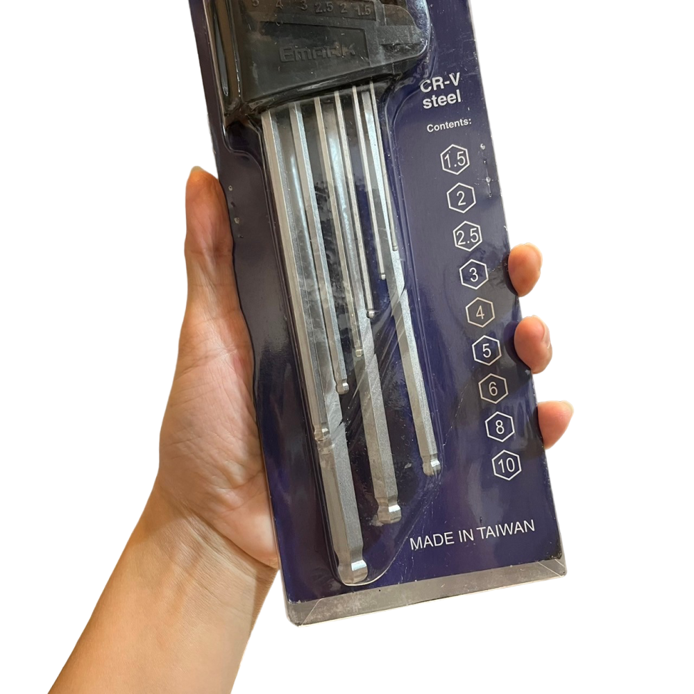 ❮全新❯ 特力屋 B&Q 特長球頭/六角CRV六角扳手9PCS 特長球頭六角CRV六角扳手 扭力大使用更省力 便利快速-細節圖2