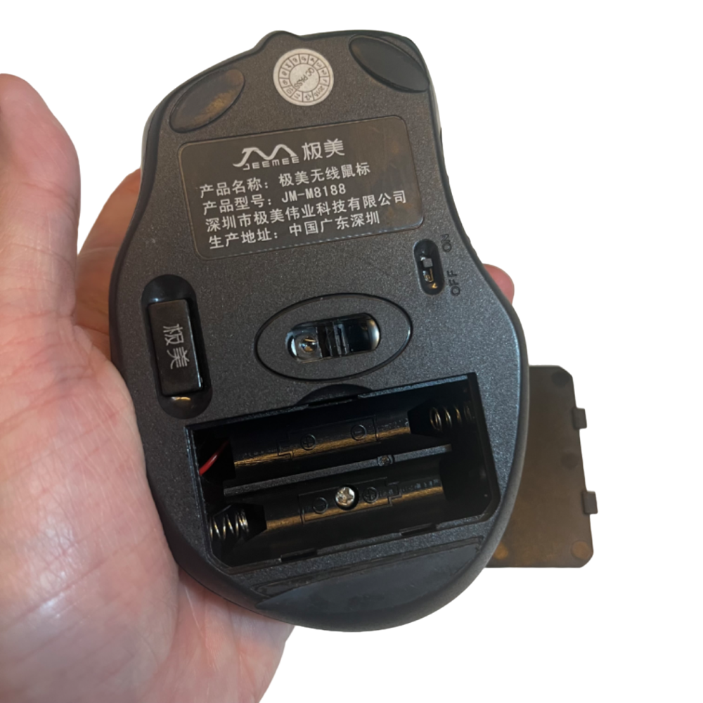 ❮二手❯ JEEMEE 2.4G 無線滑鼠 wireless mouse JM-M8188 防滑橡膠紋理 USB接收器-細節圖5