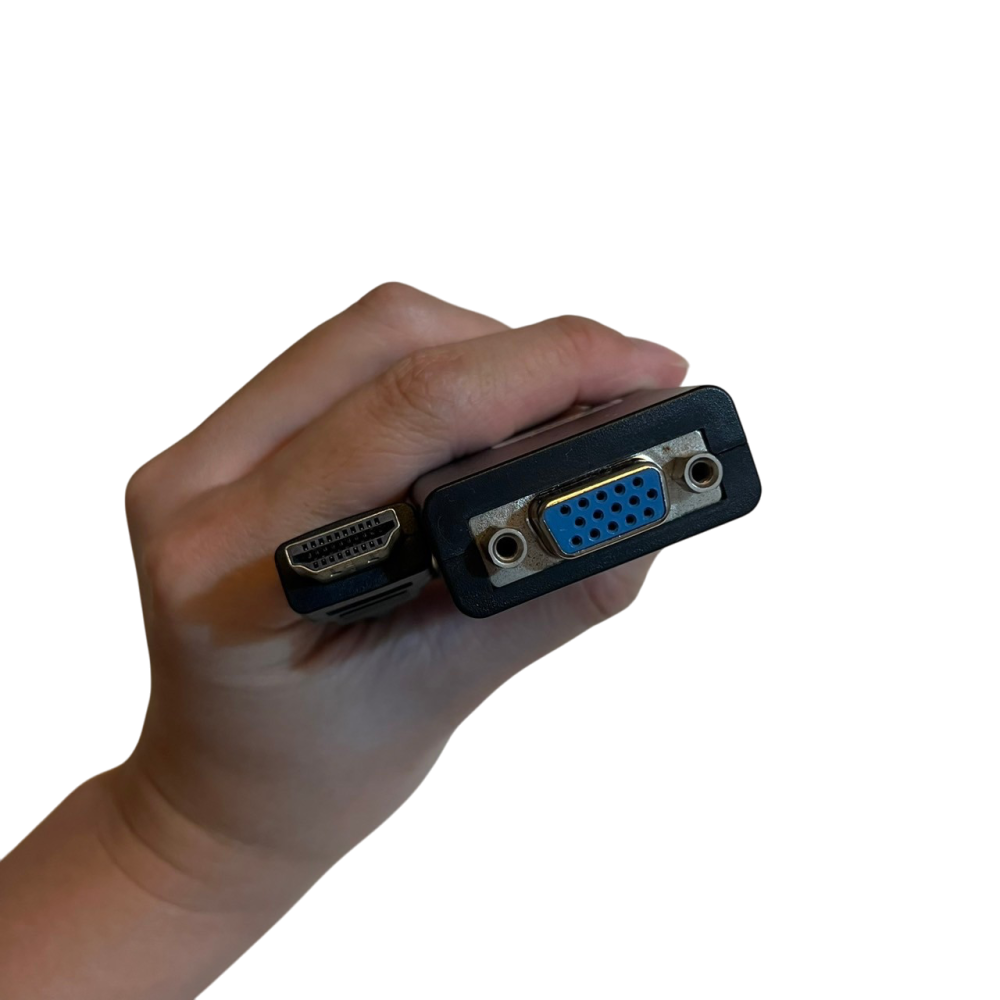 ❮二手❯ HDMI 公 to VGA 母 鍍金接頭轉接器 15cm 黑 轉換器 視聽線材 支援各廠牌 轉接器-細節圖2