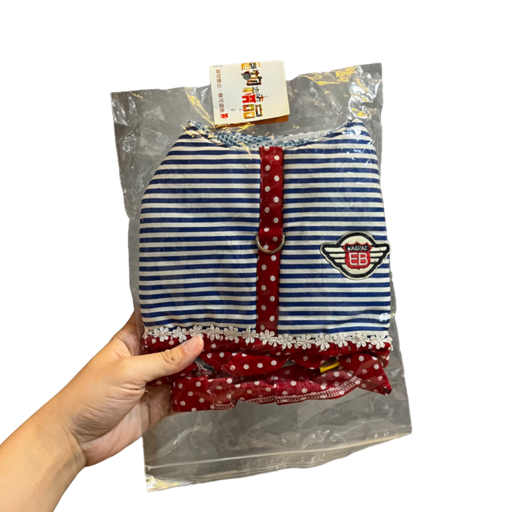 ❮近新❯ brother cat dog L號 小型犬貓 網狀寵物胸背帶 黏貼式 比熊 貴賓狗 博美 吉娃娃 約克夏-細節圖3