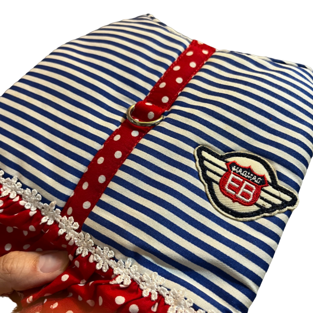 ❮近新❯ brother cat dog L號 小型犬貓 網狀寵物胸背帶 黏貼式 比熊 貴賓狗 博美 吉娃娃 約克夏-細節圖8