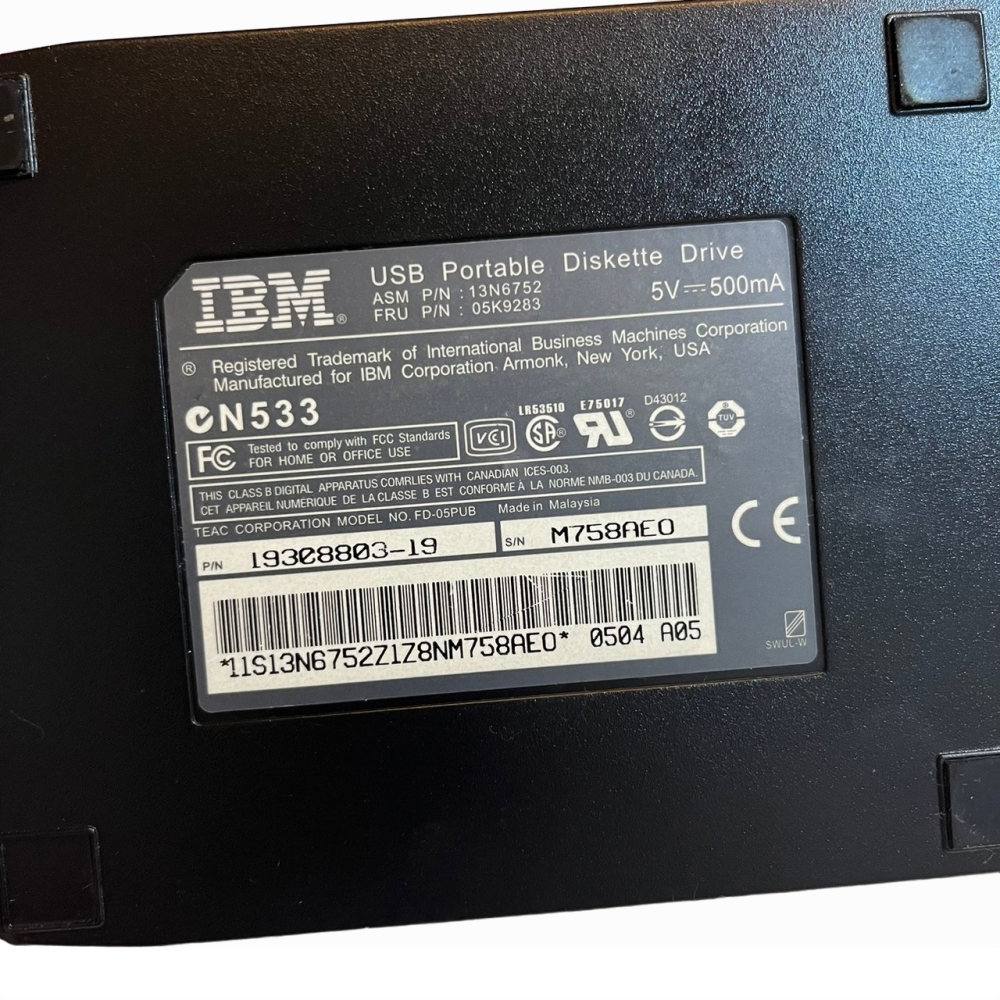 ❮二手❯ IBM 可攜式 USB 磁碟機 ASM 13N6752 外接式磁碟機 原廠A槽軟碟機-細節圖7