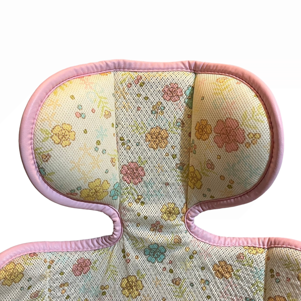 ❮二手❯ 韓國 Gio Pillow ICE SEAT 超透氣推車 汽座專用涼爽座墊 花色款 A型 褲型 粉漾花朵-細節圖2