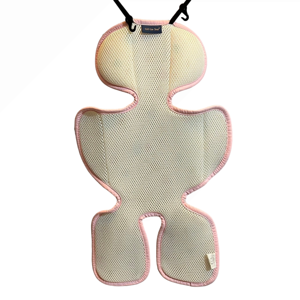 ❮二手❯ 韓國 Gio Pillow ICE SEAT 超透氣推車 汽座專用涼爽座墊 花色款 A型 褲型 粉漾花朵-細節圖6