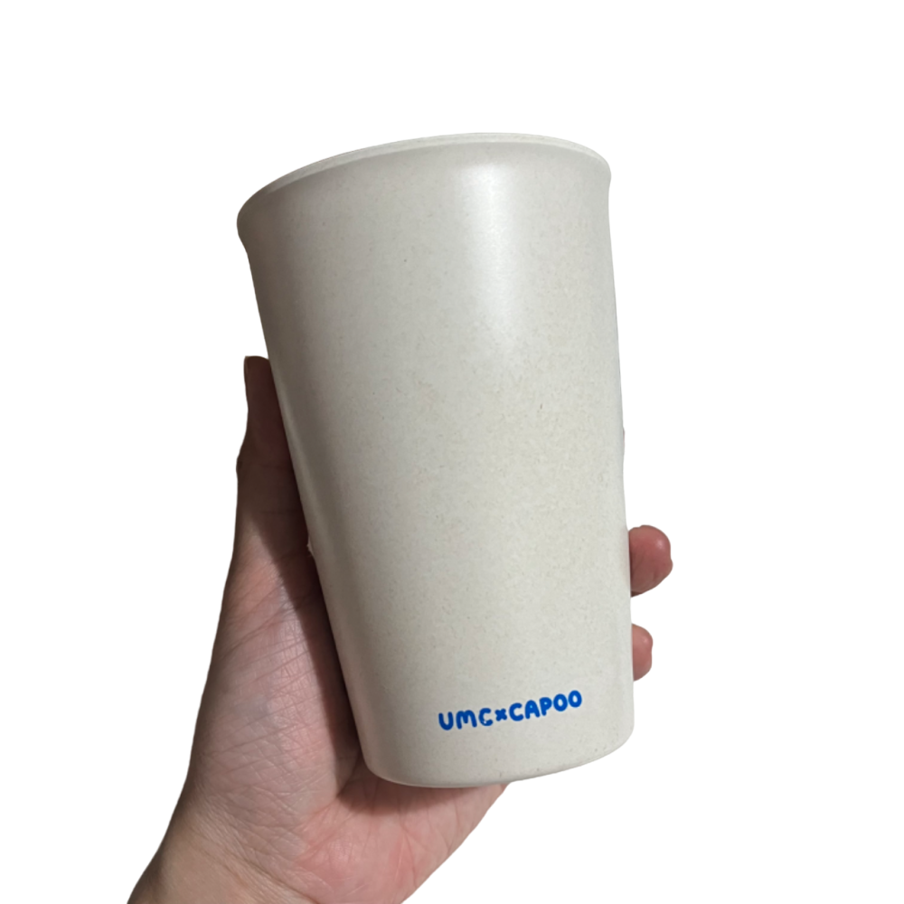 ❮全新❯ UMC 聯華電子 咖波聯名限定永續隨行杯 水杯 環保杯 馬克杯 竹纖維 PLA/杯蓋 杯套矽膠-細節圖3