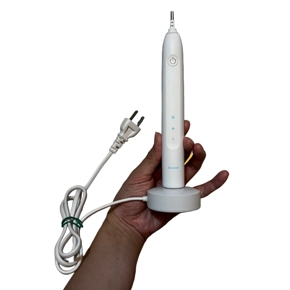 ❮二手❯ 美國 Crest 鑽白音波電動牙刷 鑽亮白 鑽白音波科技 仿效牙醫拋光技術 日常清潔 鑽亮拋光 防水刷柄設計-細節圖2