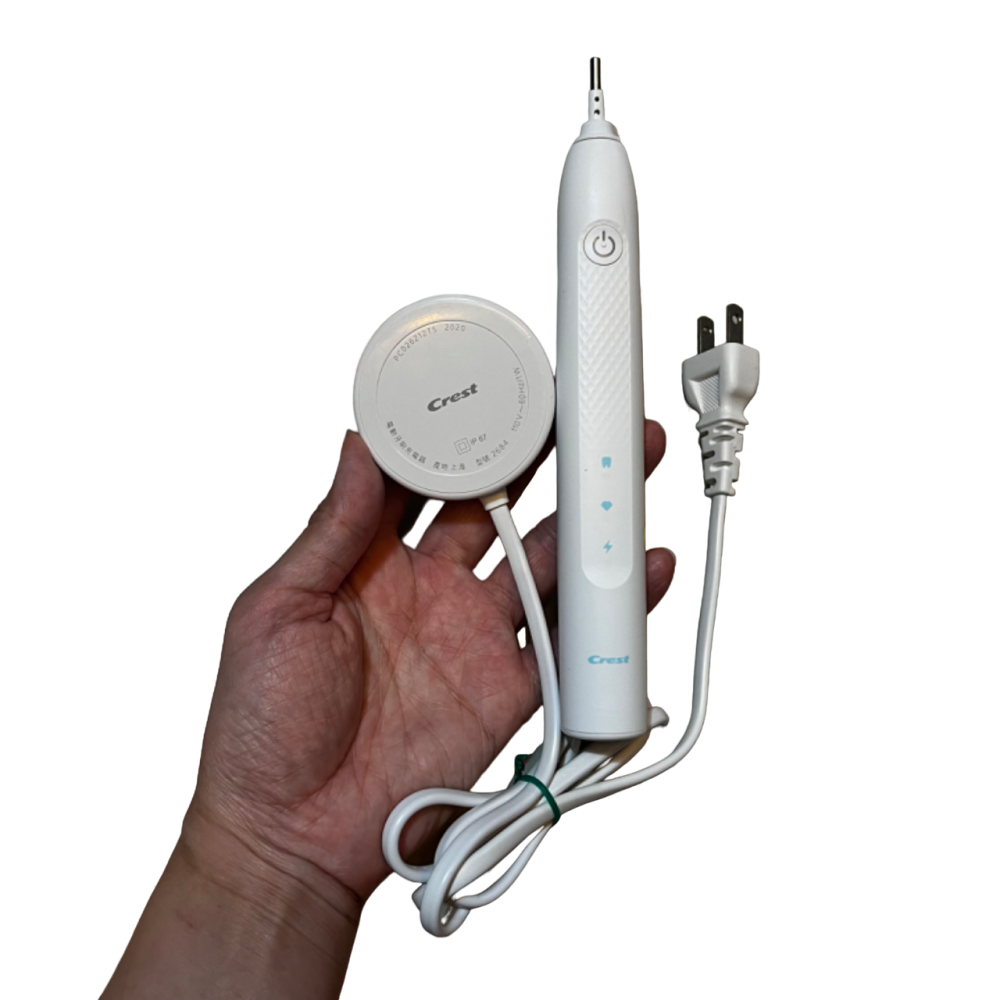 ❮二手❯ 美國 Crest 鑽白音波電動牙刷 鑽亮白 鑽白音波科技 仿效牙醫拋光技術 日常清潔 鑽亮拋光 防水刷柄設計-細節圖3