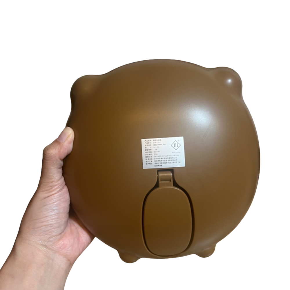 ❮二手❯ 森林萌熊 LED補光化妝鏡 鏡子角度可隨心自由調整 內建自然光線美妝補光燈 可愛美觀適合當傢飾擺放-細節圖5