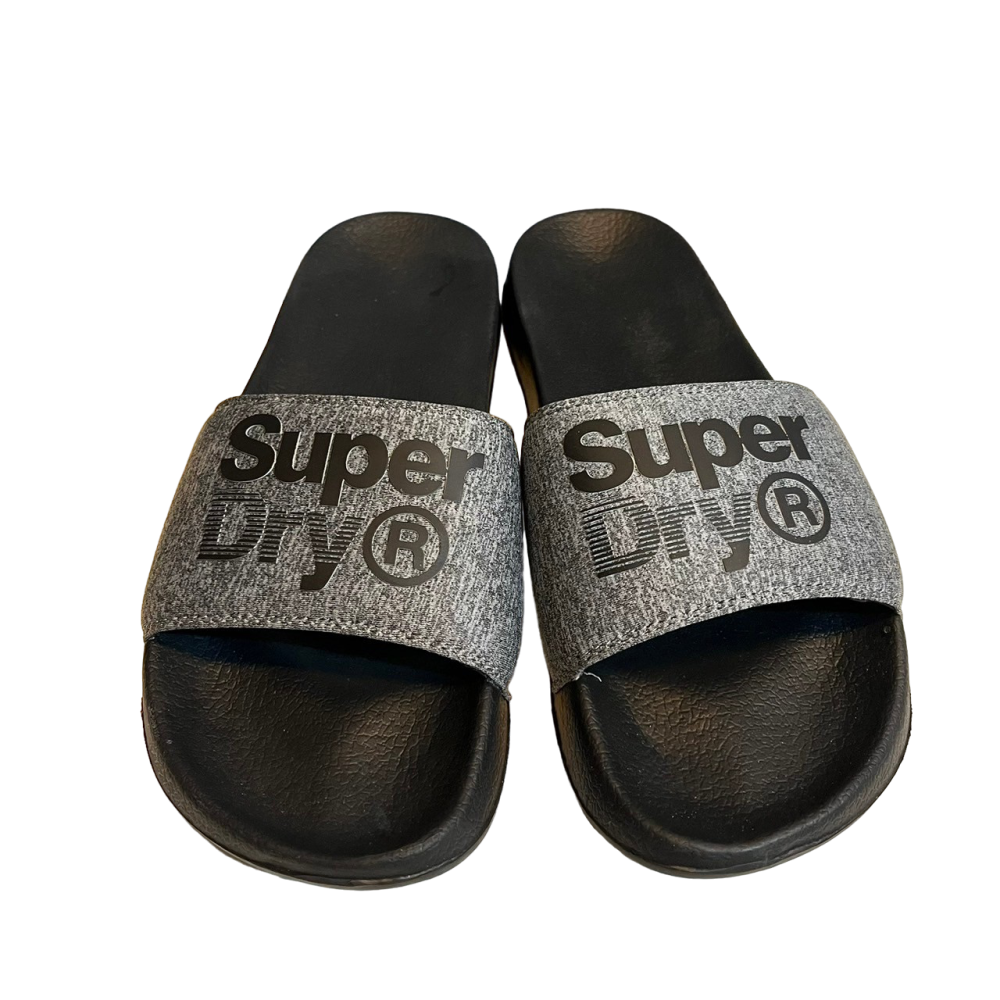 ❮全新❯ 英國 Superdry 極度乾燥 灰黑 室內拖鞋 泳池拖鞋 藍橘 黑白 防水 夾腳拖 拖鞋 海綿 輕量款 男款-細節圖5