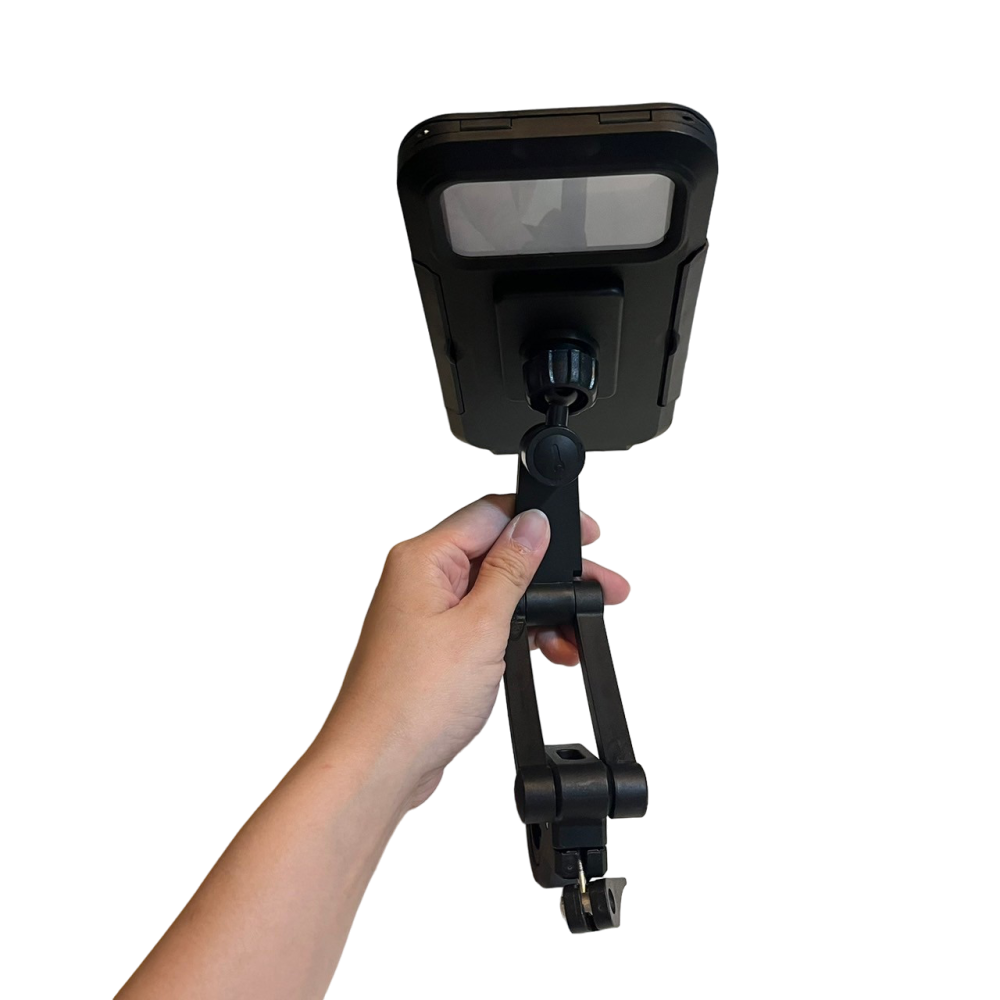 ❮全新❯ Delivery 外送員雨天專用手機支架 360度旋轉伸縮密封防水磁吸抗震 全包覆手機支架 雨天外送裝備-細節圖4