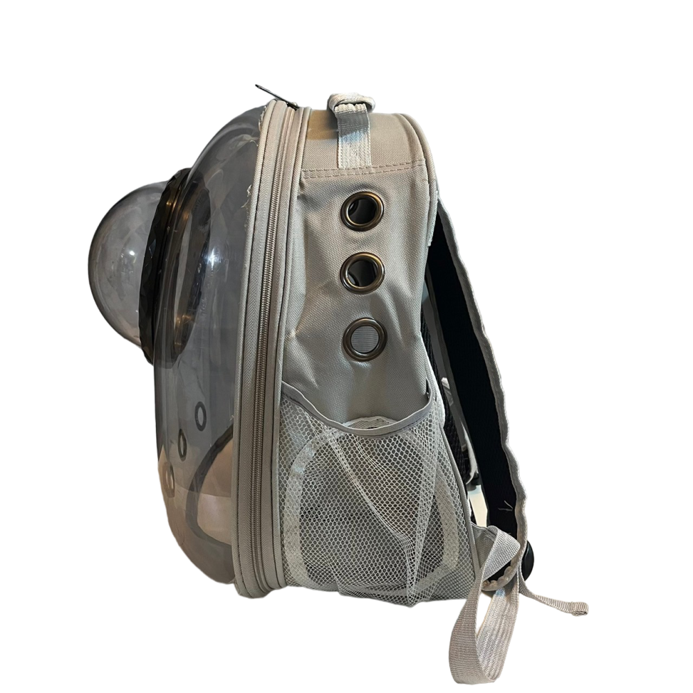 ❮二手❯ 美國 dimension 3D全視野透氣太空艙寵物背包 側邊開口設計 堅硬外殼搭車不怕擠壓 不易變形 布料提手-細節圖3